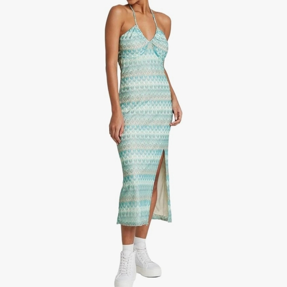 🩵🌊 Wild Fable Aqua Blue Crochet Slip Dress - Picture 1 of 3
